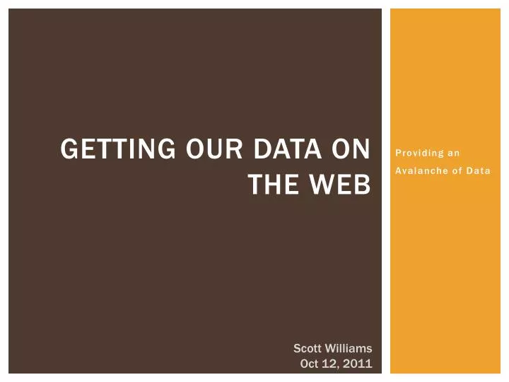 getting our data on the web