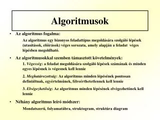 algoritmusok