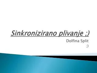 sinkronizirano plivanje