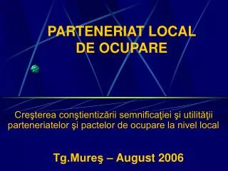 parteneriat local de ocupare