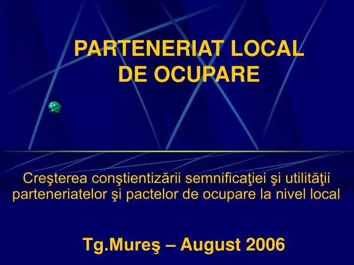 parteneriat local de ocupare