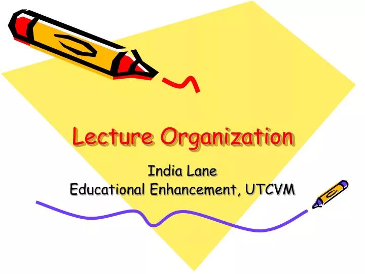 lecture organization