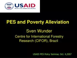 USAID PES Policy Seminar, Oct. 4,2007