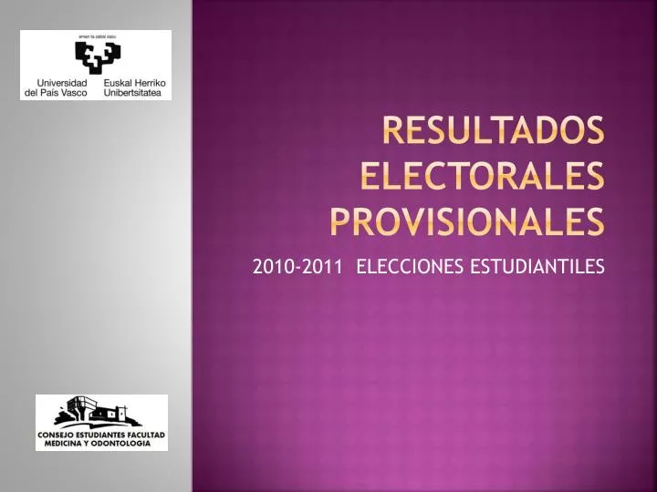resultados electorales provisionales