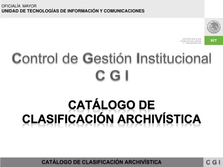 c ontrol de g esti n i nstitucional c g i