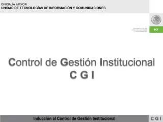 c ontrol de g esti n i nstitucional c g i