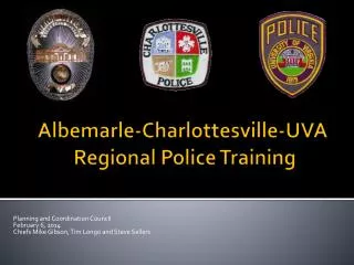 Albemarle-Charlottesville-UVA Regional Police Training