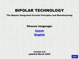 BIPOLAR TECHNOLOGY