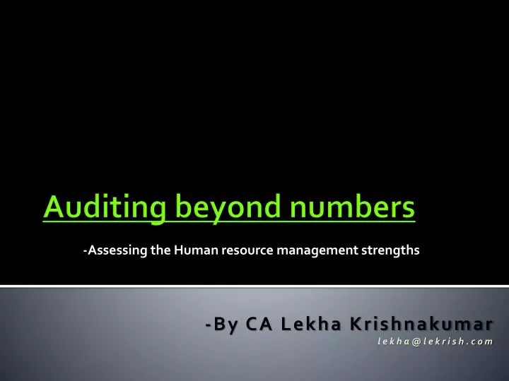 assessing the human resource management strengths