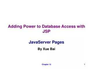 Adding Power to Database Access with JSP