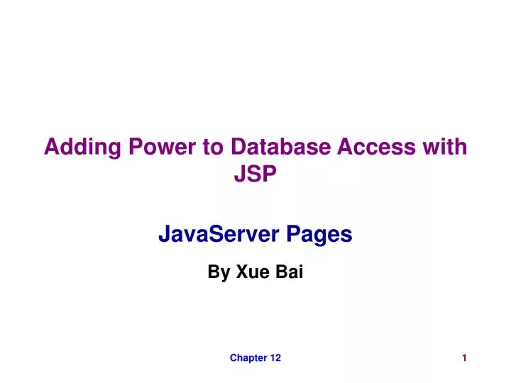 adding power to database access with jsp