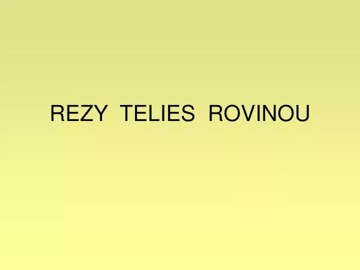 rezy telies rovinou