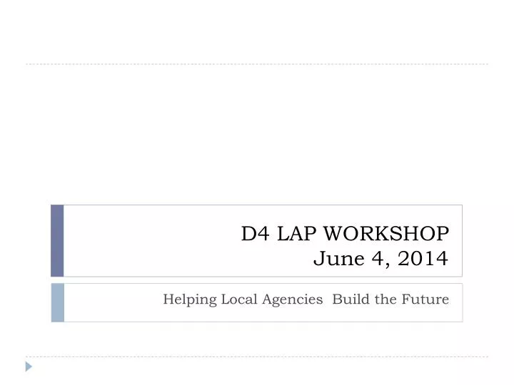 d4 lap workshop june 4 2014