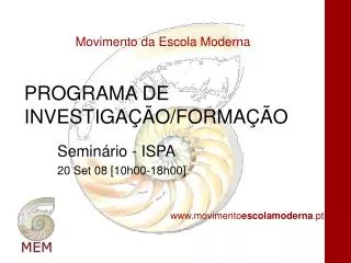 programa de investiga o forma o
