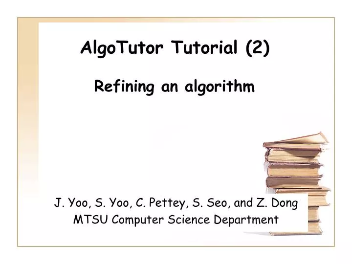 algotutor tutorial 2 refining an algorithm