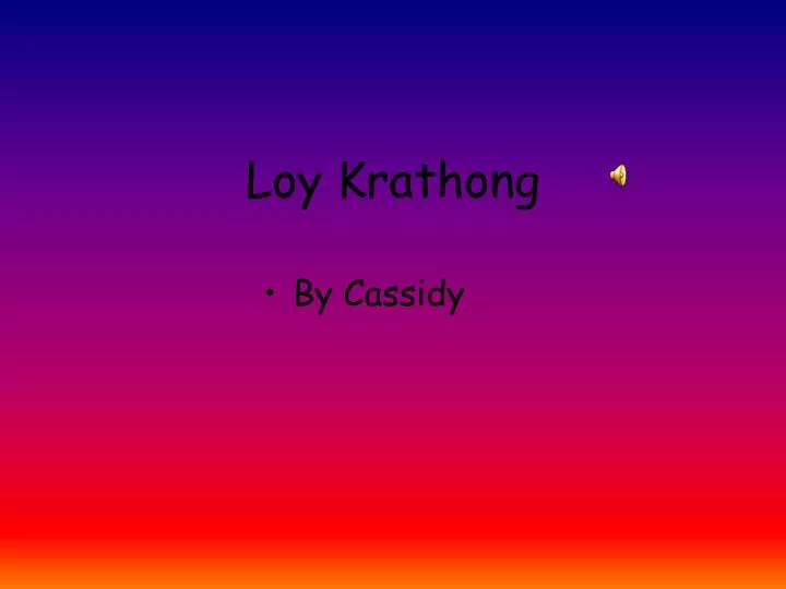 loy krathong