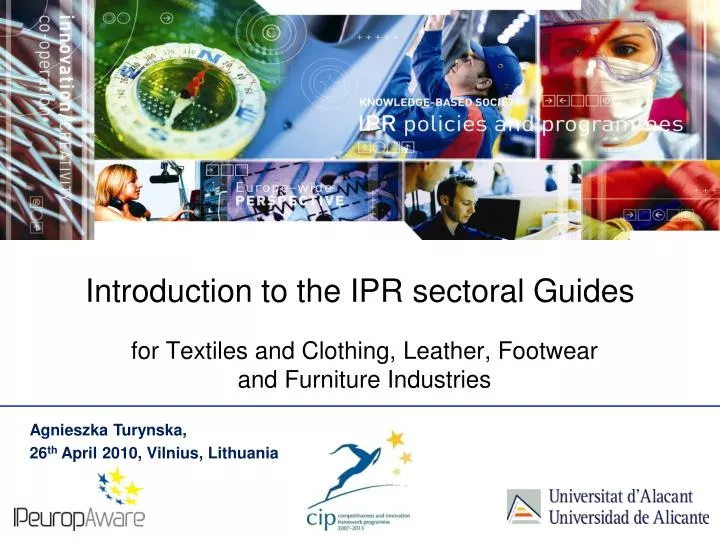introduction to the ipr sectoral guides
