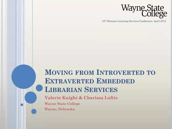 moving from introverted to extraverted embedded librarian services