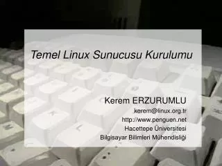 temel linux sunucusu kurulumu