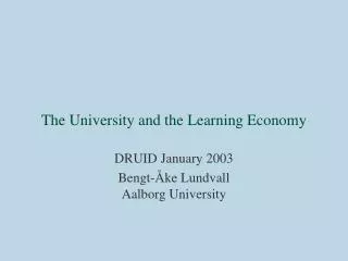 The University and the Learning Economy