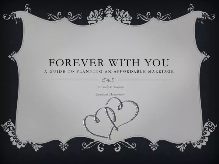 forever with you a guide to planning an affordable marriage
