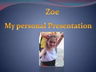 My personal Presentation
