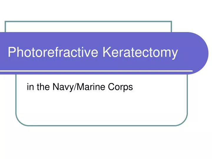 photorefractive keratectomy
