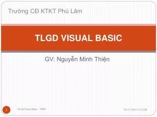 TLGD VISUAL BASIC