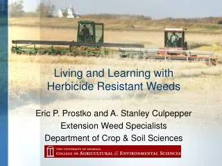 Living and Learning with Herbicide Resistant Weeds