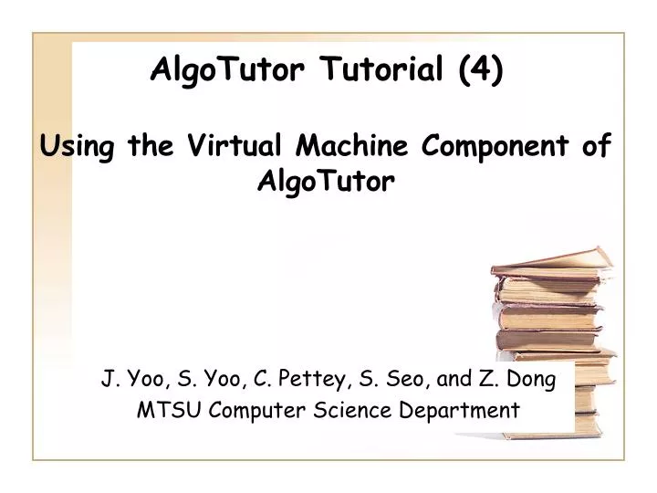 algotutor tutorial 4 using the virtual machine component of algotutor