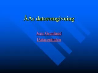 as datoromgivning