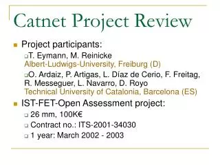 Catnet Project Review