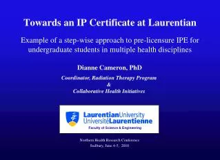 Towards an IP Certificate at Laurentian