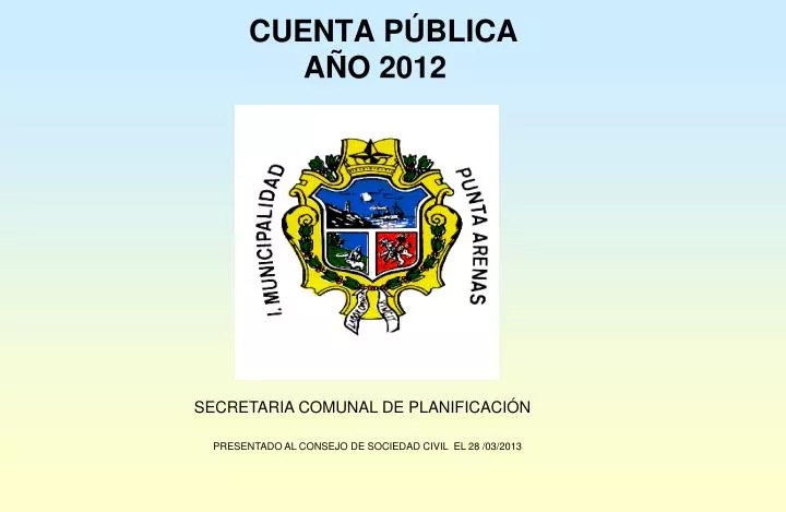 cuenta p blica a o 2012