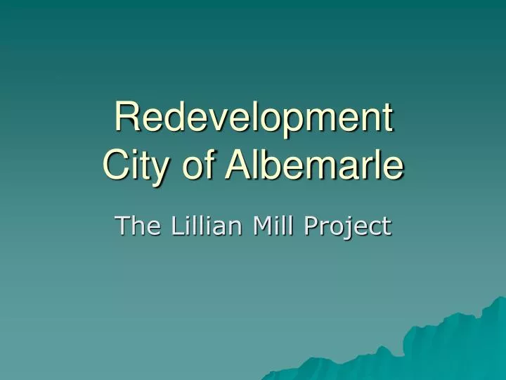 redevelopment city of albemarle