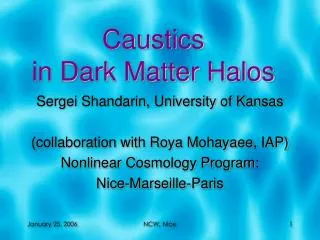 Caustics in Dark Matter Halos