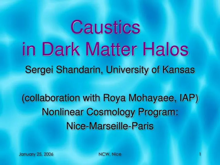 caustics in dark matter halos