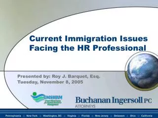 Current Immigration Issues Facing the HR Professional