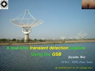 A real-time transient detection pipeline Using the GSB