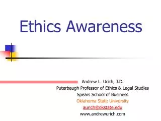 Ethics Awareness