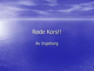 r de kors