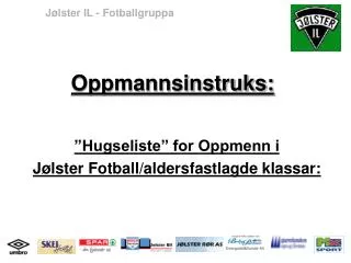 oppmannsinstruks