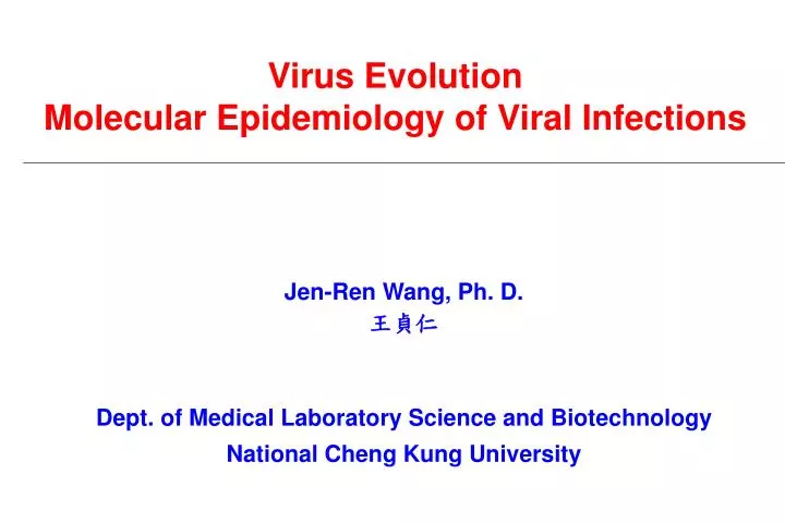 virus evolution molecular epidemiology of viral infections