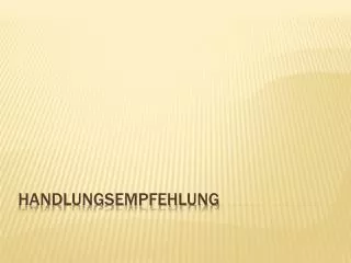 handlungsempfehlung