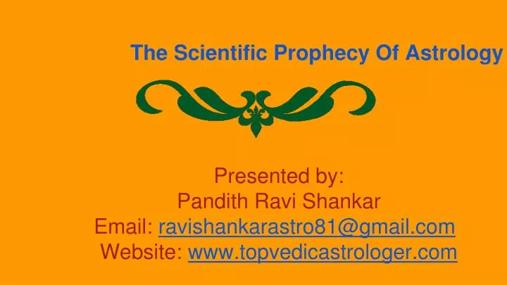 the scientific prophecy of astrology