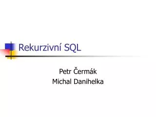 rekurzivn sql