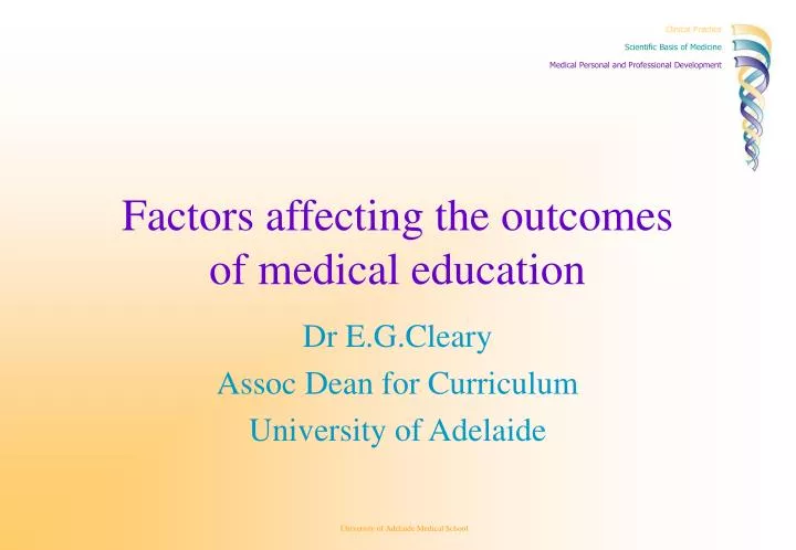 factors affecting the outcomes of medical education