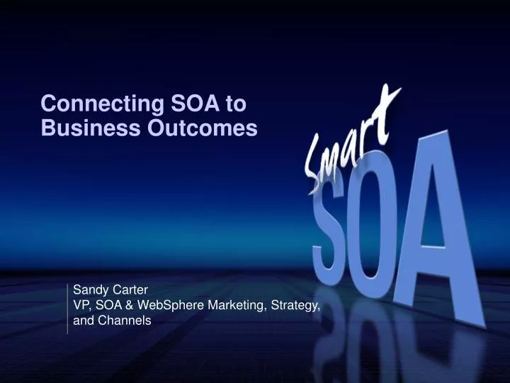 connecting soa to business outcomes