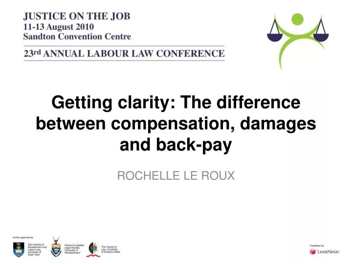 getting clarity the difference between compensation damages and back pay