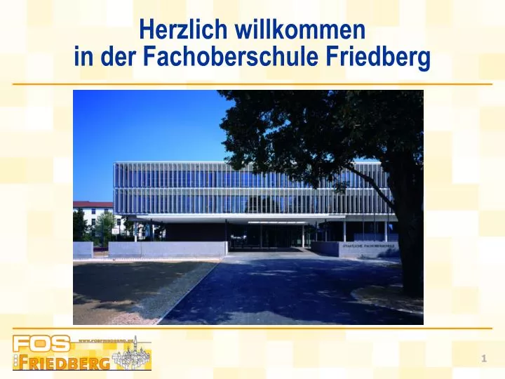 herzlich willkommen in der fachoberschule friedberg